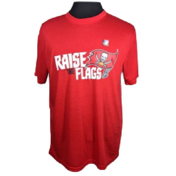 Gilden Other - Tampa Bay Buccaneers Red Raise the Flag T Shirt XL